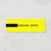 ミニマルモダンスエレガントイエローブラック スキニー名刺 (正面)