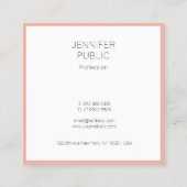 ミニマルモダンスエレガントカラーシンプルテンプレート スクエア名刺 (裏面)