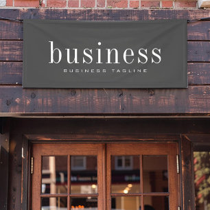 ミニマルモダンスエレガントシンプルのビジネス名 横断幕