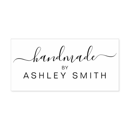 ミニマルモダンスエレガントスクリプト手作りビジネス ラバースタンプ (インプリント)