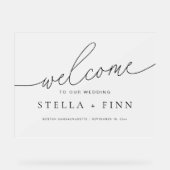 ミニマルモダンスエレガントスクリプ結婚ト歓迎 アクリルサイン (正面)
