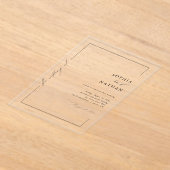 ミニマルモダンスエレガントスクリプ結婚トLuxury アクリル招待状 (レイダウン)