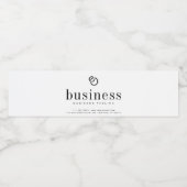 ミニマルモダンスエレガントビジネス名ロゴ ペットボトルラベル (シングルラベル)