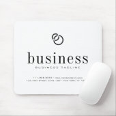 ミニマルモダンスエレガントビジネス名ロゴ マウスパッド (マウス)