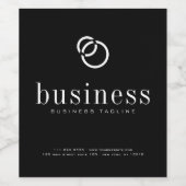 ミニマルモダンスエレガントビジネス名ロゴ ワインラベル (シングルラベル)