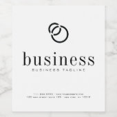 ミニマルモダンスエレガントビジネス名ロゴ ワインラベル (シングルラベル)