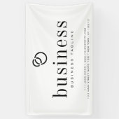 ミニマルモダンスエレガントビジネス名ロゴ 横断幕 (縦)