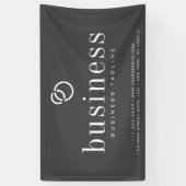 ミニマルモダンスエレガントビジネス名ロゴ 横断幕 (縦)