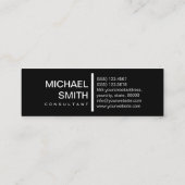 ミニマルモダンスエレガントフリートブラック スキニー名刺 (裏面)