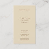 ミニマルモダンスエレガントベージュテンプレートトレンディー 名刺 (裏面)