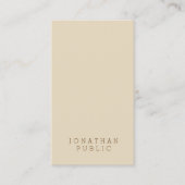 ミニマルモダンスエレガントベージュテンプレートトレンディー 名刺 (正面)