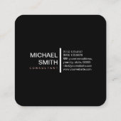 ミニマルモダンスエレガントメロン&ブラック スクエア名刺 (裏面)