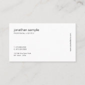 ミニマルモダンスエレガント手書きスクリプカッコいいト 名刺 (裏面)