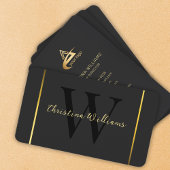 ミニマルモダンスエレガント・モノグラムプロフェッショナル 名刺