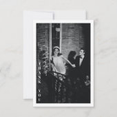 ミニマルモダンスカスタムのメッセージの写真結婚の種類 サンキューカード (正面)