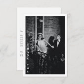 ミニマルモダンスカスタムのメッセージの写真結婚の種類 サンキューカード (正面/裏面)