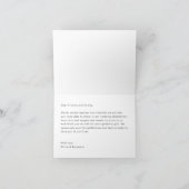 ミニマルモダンスカスタムのメッセージ結婚の写真 サンキューカード (内部)