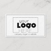 ミニマルモダンスカスタムのロゴ白い名刺 名刺 (正面)
