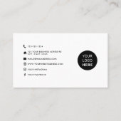 ミニマルモダンスカスタムロゴのソーシャルメディアのアイコン 名刺 (裏面)