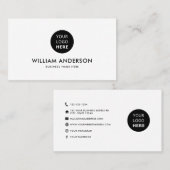 ミニマルモダンスカスタムロゴのソーシャルメディアのアイコン 名刺 (正面/裏面)