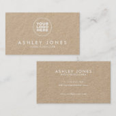 ミニマルモダンスカスタムロゴKraft名刺 名刺 (正面/裏面)