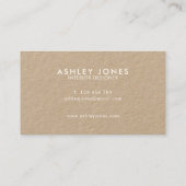 ミニマルモダンスカスタムロゴKraft名刺 名刺 (裏面)