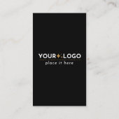 ミニマルモダンスカスタムロゴSNSブラック 名刺 (裏面)