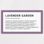 ミニマルモダンスカスタム色成分リスト ラベル (デザイン1)