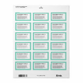 ミニマルモダンスカスタム色成分リスト ラベル (フルシート)