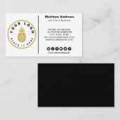 ミニマルモダンスカスタム・ロゴ・ソーシャル・メディア・アイコンB 名刺 (正面/裏面)