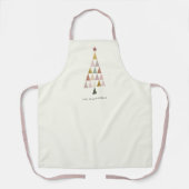 ミニマルモダンスカンジシンプルクリスマスツリー エプロン (正面)