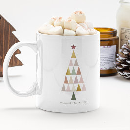 ミニマルモダンスカンジシンプルクリスマスツリー コーヒーマグカップ