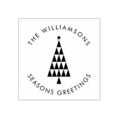 ミニマルモダンスカンジシンプルクリスマスツリー ラバースタンプ (インプリント)