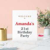 ミニマルモダンスキュート誕生日パーティー アクリルサイン (ウェディング)