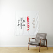 ミニマルモダンスキュート誕生日パーティー タペストリー (インサイチュ(横))