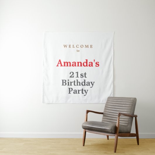 ミニマルモダンスキュート誕生日パーティー タペストリー (インサイチュ)