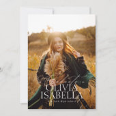 ミニマルモダンスクラシックフォトコラージュ卒業 招待状 (正面)