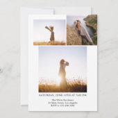 ミニマルモダンスクラシックArch写真卒業 招待状 (裏面)