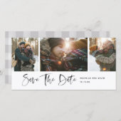 ミニマルモダンスクリプトのSave The Date写真 (正面/裏面)