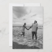 ミニマルモダンスクリプトウェディング セーブザデート (裏面)