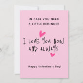 ミニマルモダンスクリプトバレンタインデーカード シーズンカード (正面)