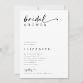 ミニマルモダンスクリプトブライダルシャワー 招待状 (正面)