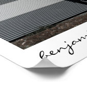 ミニマルモダンスクリプトレタリングフォトウェディング ポスター (角)