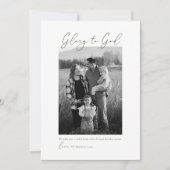 ミニマルモダンスクリプト写真クリスチャン シーズンカード (正面)