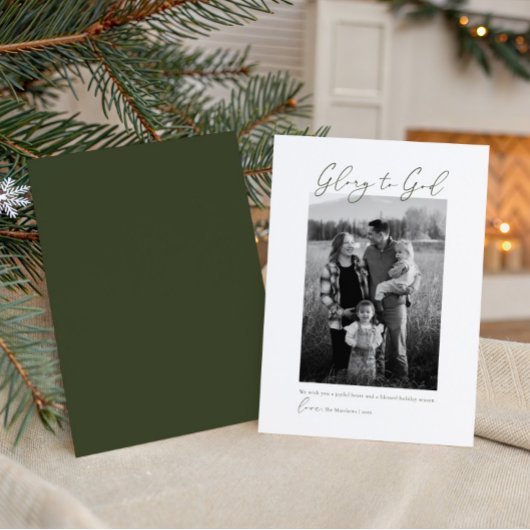 ミニマルモダンスクリプト写真クリスチャン シーズンカード