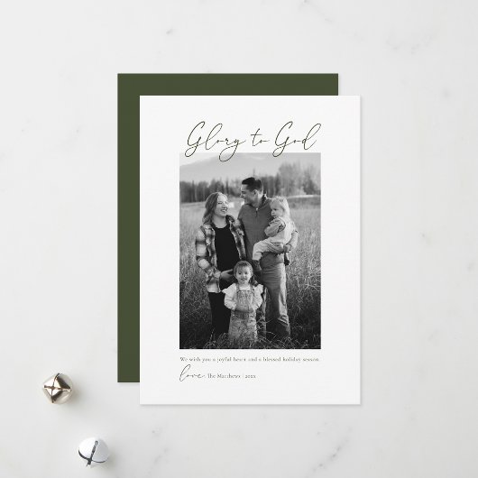 ミニマルモダンスクリプト写真クリスチャン シーズンカード