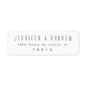ミニマルモダンスクリプト差出人住所 ラベル (正面)