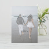 「ミニマルモダンスクリプト ウェディング セーブ・ザ・デート」 セーブザデート (スタンド正面)