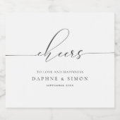 ミニマルモダンスクリプト スパークリングワインラベル (シングルラベル)