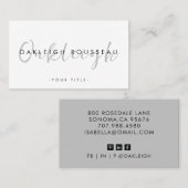 ミニマルモダンスクリプト 名刺 (正面/裏面)